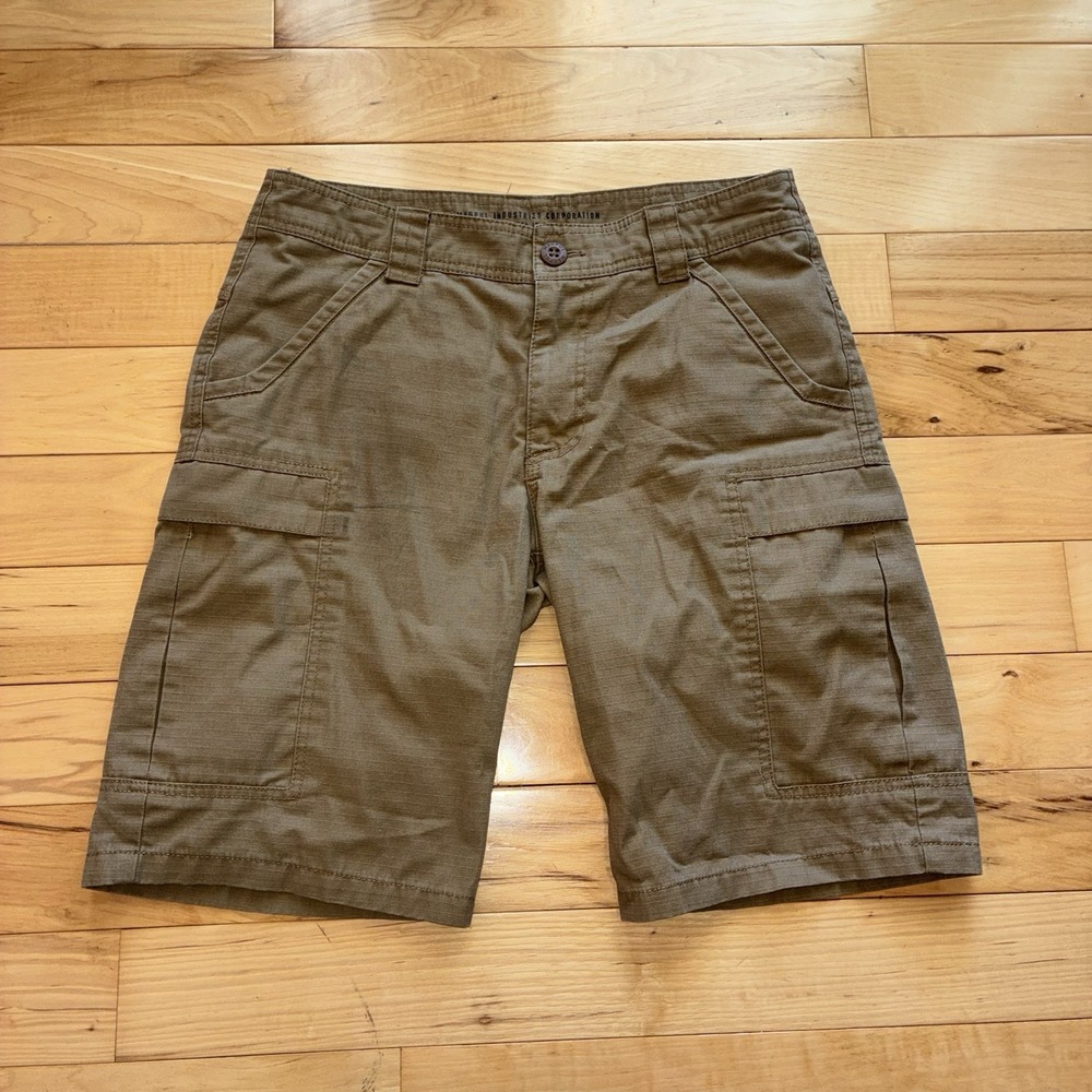 Magpul Industries Mens 32 Dark Khaki Tan Canvas Tactical Cargo Shorts 11" MAG737